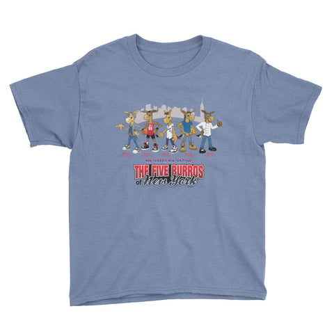 The Five Burros of New York©-Street Logo-Youth Short Sleeve T-Shirt - The Five Burros of New York